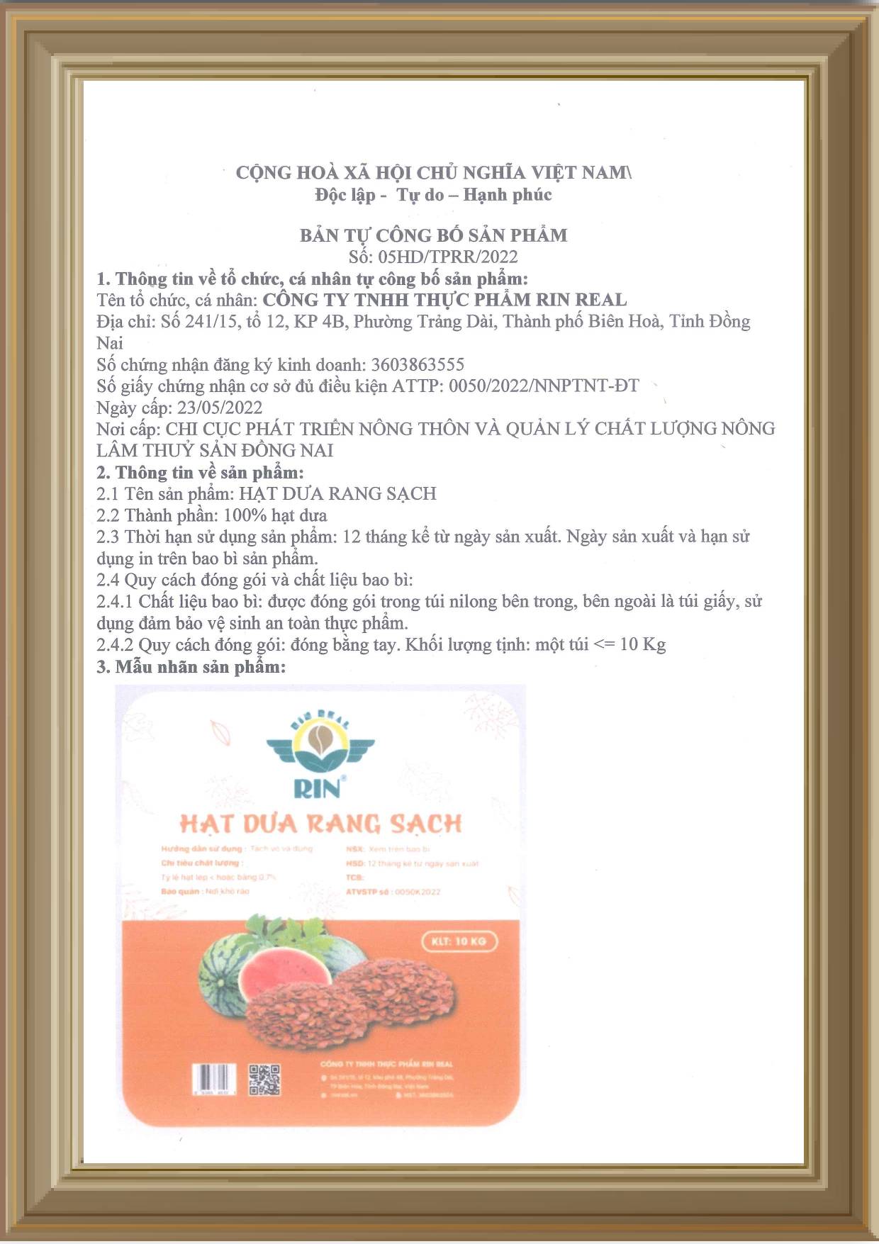 Hạt dưa rang sạch